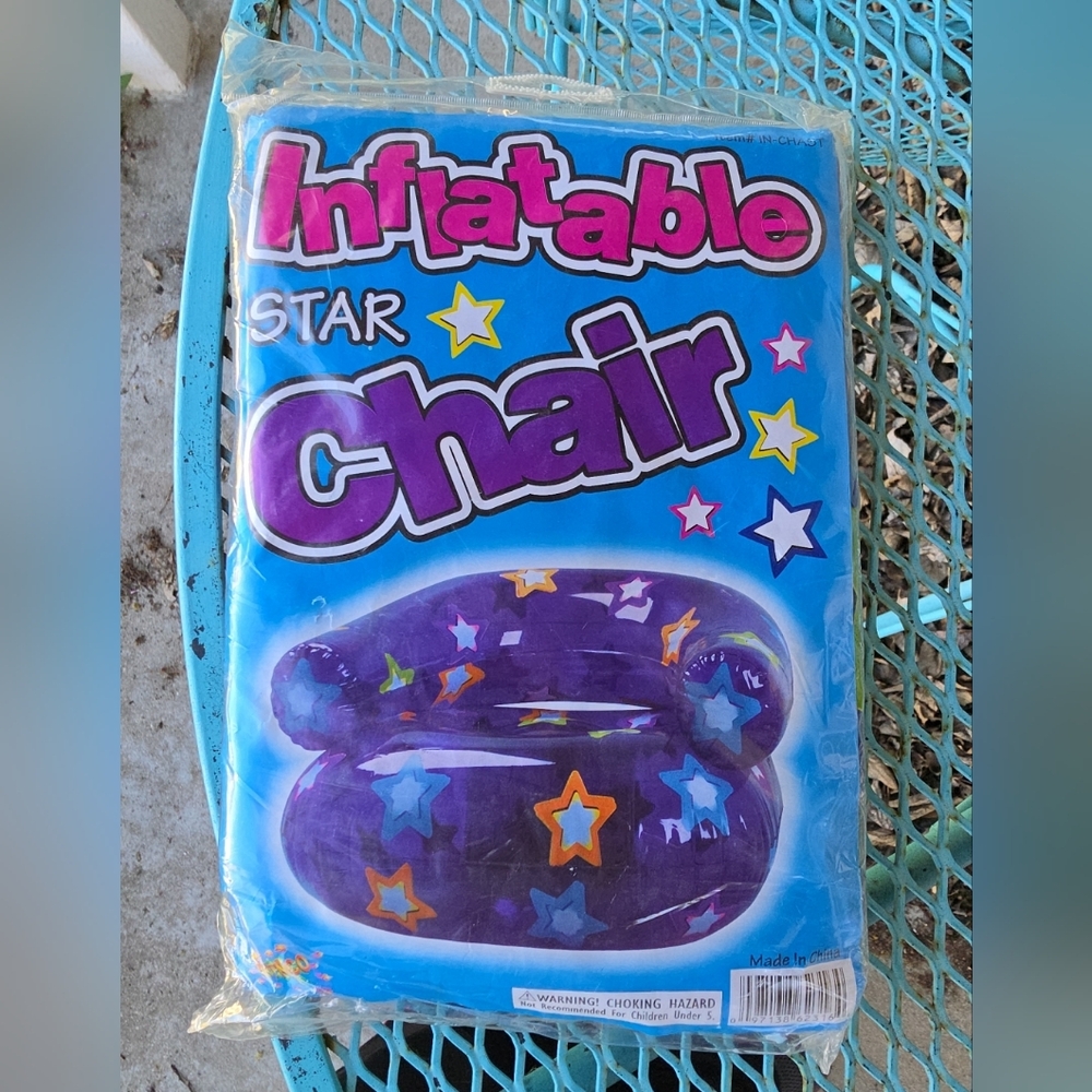 Vintage Inflatable Chair Star Pattern Rinco